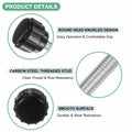 M METERXITY 6-Pack M4x25mm Knurled Clamping Knobs Carbon Steel Black by Deal US