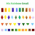 VARIART Mosaic Glass Tiles Large Petal Rainbow 120 Pcs 1.1 lbs by Deal US