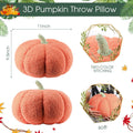Queekay 2 Pcs Pumpkin Pillow Plush 11x9.5 Inch Orange Fall Decor by Deal US