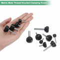 M METERXITY 6-Pack M4x25mm Knurled Clamping Knobs Carbon Steel Black by Deal US