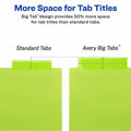 Worksaver Big Tab Dividers Set of 3 Plastic Insertable 5-Tab by Deal US