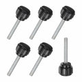M METERXITY 6-Pack M4x25mm Knurled Clamping Knobs Carbon Steel Black by Deal US