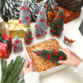 Soaoo 12 Pack Bottle Brush Christmas Trees 5-10in Wood Base Green Silver by Deal US