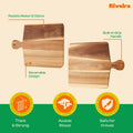 Riveira Maple Wood Cutting Board Natural with Juice Grooves Durable Kitchen by Deal US