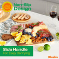Riveira Maple Wood Cutting Board Natural with Juice Grooves Durable Kitchen by Deal US