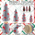 Soaoo 12 Pack Bottle Brush Christmas Trees 5-10in Wood Base Green Silver by Deal US