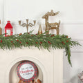 SHareconn 9FT Artificial Norfolk Pine Garland with Pine Cones Red Berries Green by Deal US
