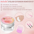 Anforlin Lash Remover Kit 10g Peach Scent with Eye Pads Brushes Tweezers by Deal US
