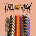YAOSHENG Halloween Paper Straws 200pcs Biodegradable Mixed Styles Party by Deal US