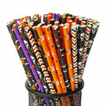 YAOSHENG Halloween Paper Straws 200pcs Biodegradable Mixed Styles Party by Deal US