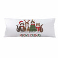 Yhtrg Christmas Cat Body Pillow Cover 20x54 Plush Velvet Holiday Gift by Deal US