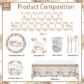 MEHOFOND Boho Fall Pumpkin Baby Shower Decorations 194 Pcs Floral Set by Deal US