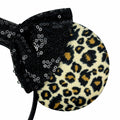 Foeran Sequin Mouse Ears Headband with Bow for Kids Adults Women Black by Deal US