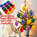 Hollowfly Christmas Velvet Balls Ornaments 2.36'' Rainbow 15 Pcs Shatterproof by Deal US