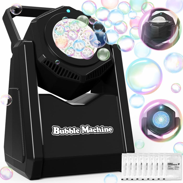 LunaVitalia Bubble Machine Automatic Bubble Blower 90° Adjustable Battery by Deal US