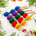 Hollowfly Christmas Velvet Balls Ornaments 2.36'' Rainbow 15 Pcs Shatterproof by Deal US