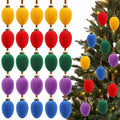 Hollowfly Christmas Velvet Balls Ornaments 2.36'' Rainbow 15 Pcs Shatterproof by Deal US