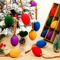 Hollowfly Christmas Velvet Balls Ornaments 2.36'' Rainbow 15 Pcs Shatterproof by Deal US