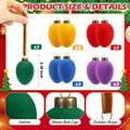 Hollowfly Christmas Velvet Balls Ornaments 2.36'' Rainbow 15 Pcs Shatterproof by Deal US