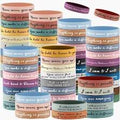 Sieral 120 Pcs Valentine Motivational Silicone Wristbands Joyous Color by Deal US