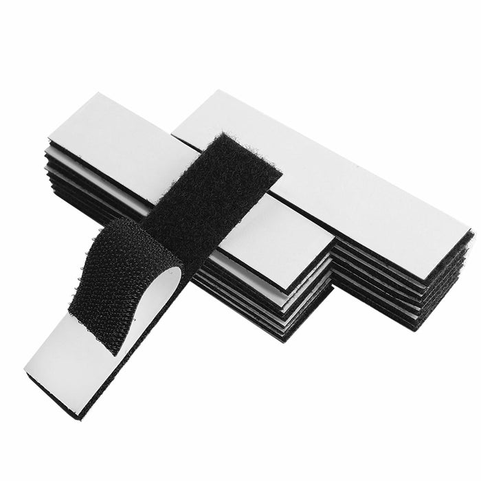 Melsan 1x4in Hook and Loop Strips Adhesive Black 15 Sets Strong Mounting Tape by Deal US