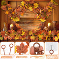 Helimoto Maple Leaf Garland 8 Pack 47.2FT Green Artificial Fall Leaves by Deal US