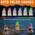 Goodeco LED Ghost Figurine Light-Up Spooky Resin Decoration Off-White by Deal US