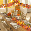 Helimoto Maple Leaf Garland 8 Pack 47.2FT Green Artificial Fall Leaves by Deal US