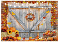 YYNXSY Rustic Christmas Barn Wood Door Backdrop Bronze 8x6FT by Deal US
