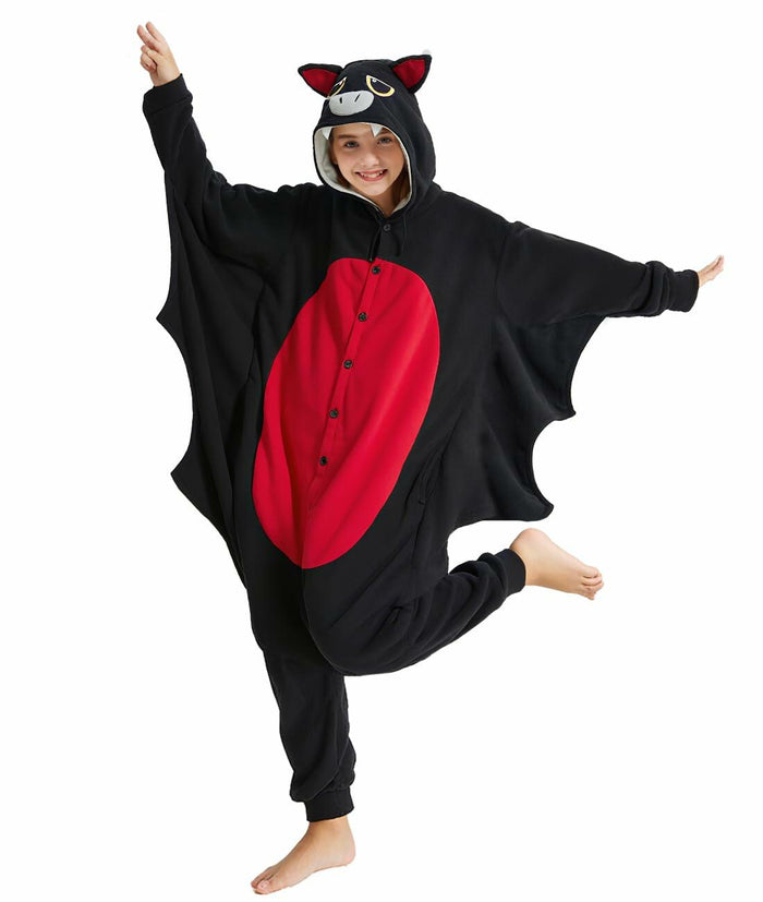 Unpifolov Kids Bat Cosplay Costume Jumpsuit Black Size S by Deal US