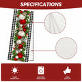 Jiudungs Linen Green Black Buffalo Check Plaid Table Runner 60in by Deal US