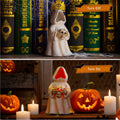 Goodeco LED Ghost Figurine Light-Up Spooky Resin Decoration Off-White by Deal US