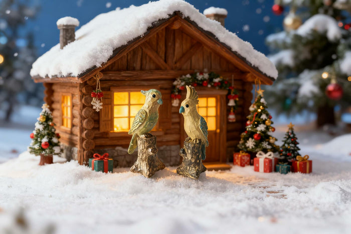 Blowind Snow Village National Lampoon's Christmas Parrot Resin Figurine by Deal US