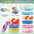 Sieral 120 Pcs Valentine Motivational Silicone Wristbands Joyous Color by Deal US