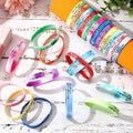 Sieral 120 Pcs Valentine Motivational Silicone Wristbands Joyous Color by Deal US