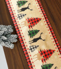 ToRhine Christmas Table Runner Linen Tree & Elk Pattern 72in Tree&elk by Deal US