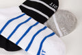 ANT21T Athletic Ankle Socks Low Cut Gray White Black Blue 4 Pairs by Deal US