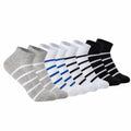ANT21T Athletic Ankle Socks Low Cut Gray White Black Blue 4 Pairs by Deal US