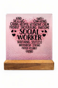 Mhfpl Social Worker Thank You Acrylic Plaque Sign 3.92x3.92x0.3 Lucency by Deal US