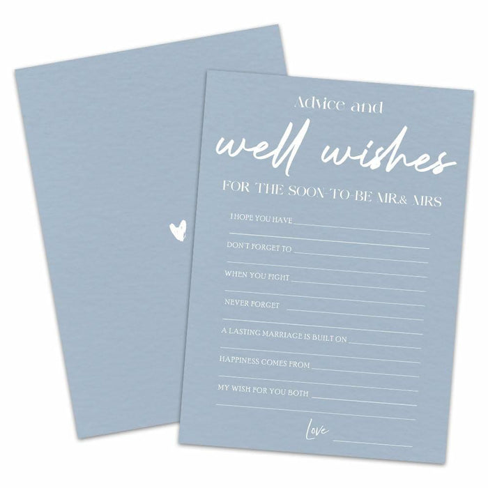 MBYHP Bridal Shower Games 30 Pcs Blue Wedding Cards Color A03 Size A03 by Deal US