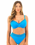 Fantasie East Hampton Underwire Gathered Full Cup Bikini Top Blue Diamond 40D by Deal US