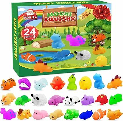 Govetom 2025 Christmas Advent Calendar 24 Days Multi-color Mochi Squishy Toys by Deal US