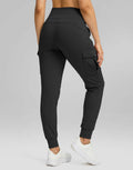 SANTINY Women Fleece Lined Cargo Joggers Waterproof Black Size L by Deal US