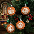 Jenaai Our Lady of Guadalupe Christmas Ornaments 3.15" 12 Pcs Brown White by Deal US