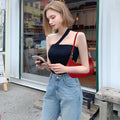 KUNZHAN Leather Shoulder Bag Women Hobo Tote Mini Clutch Purse Red by Deal US
