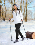 SANTINY Women Fleece Lined Cargo Joggers Waterproof Black Size L by Deal US