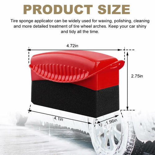 Ohleats Tire Dressing Applicator Pad with Lid Reusable Foam Red 1pcs by Deal US