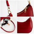 KUNZHAN Leather Shoulder Bag Women Hobo Tote Mini Clutch Purse Red by Deal US