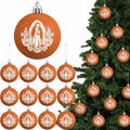 Jenaai Our Lady of Guadalupe Christmas Ornaments 3.15" 12 Pcs Brown White by Deal US