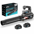 WHATOOK Cordless Leaf Blower 20V 4.0Ah Brushless Motor 2 Batteries Grey by Deal US